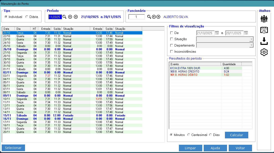 Manutenção Individual